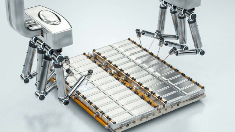 robots manufacturing batteries